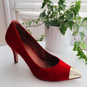 Corso Como suede cap-toe pumps